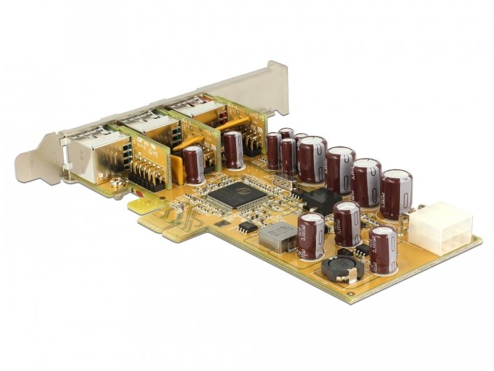 Poweredusb Pci Express Karte  1 X 24 V + 2 X 12 V Delock