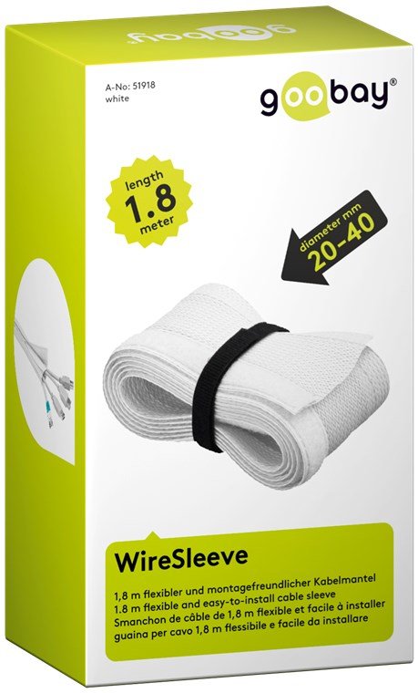 Goobay Cubierta De Cable 51918 (Blanco, 1,8 Metros) 51918