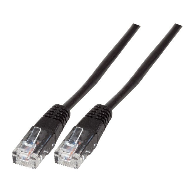 Modularcable Rj45 (8 4) - Rj45 (8 4), Vergossen, Schwarz, 10 M