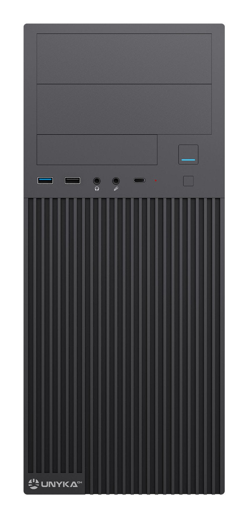 Caja Atx Unykach Aero C360 Cpu Max 145mm Gpu Max 310mm F.A 500w Cristal Templado Negro