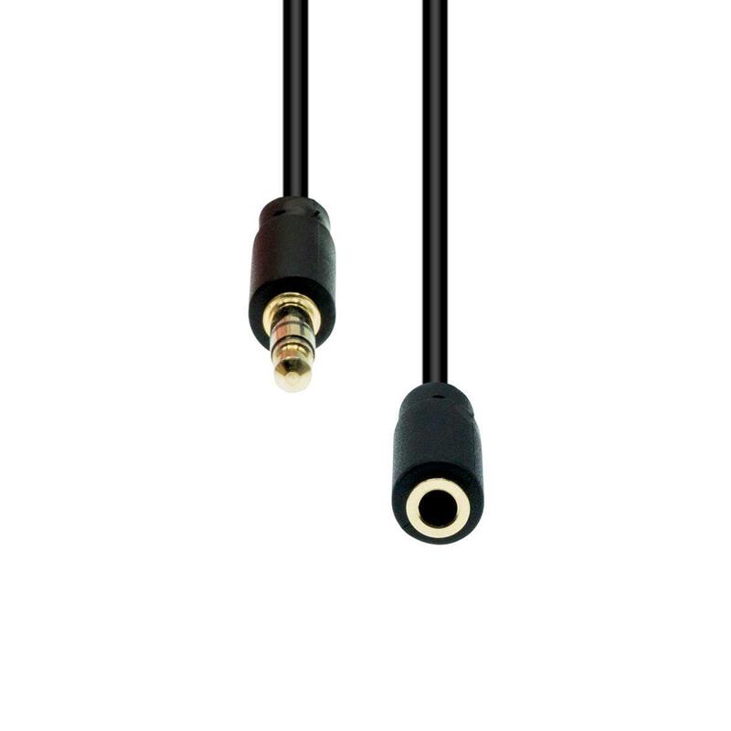 4-Pin Slim Extension Cable  Black 5m