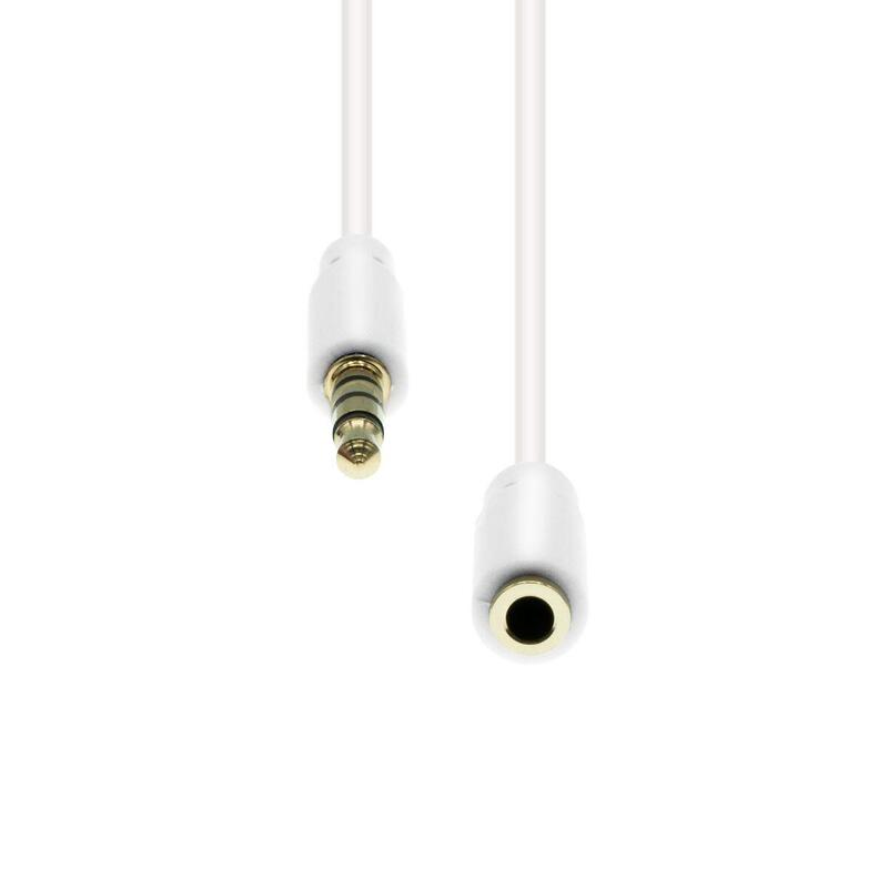 4-Pin Slim Extension Cable  White 1m