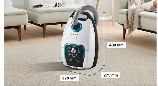 Serie Bosch | 8 Bgb75xsil, Aspiradora De Suelo (Blanco, Prosilence) Bgb75xsil