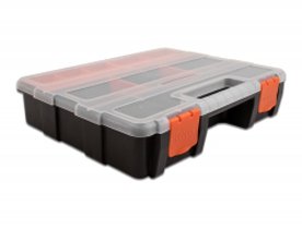 Delock Sortimentsbox Con 21 Fächern 290 X 220 X 60 Mm Naranja / Negro