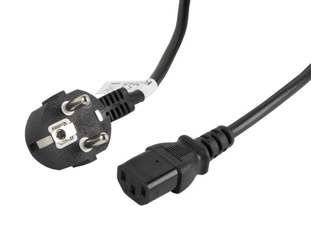 Cable De Alimentación Lanberg Ca-C13c-11cc-0030-Bk Conectores Schuko / Iec320 C13 3 Metros