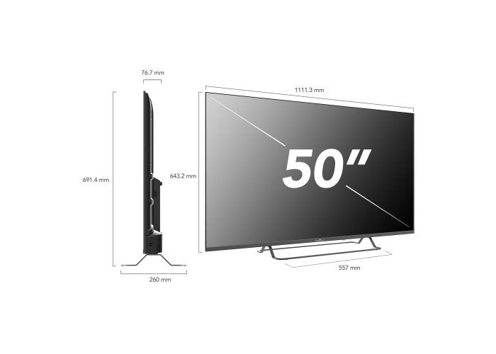 Televisión Led Smart Tech Uhd 50"  50ug02v Google Tv