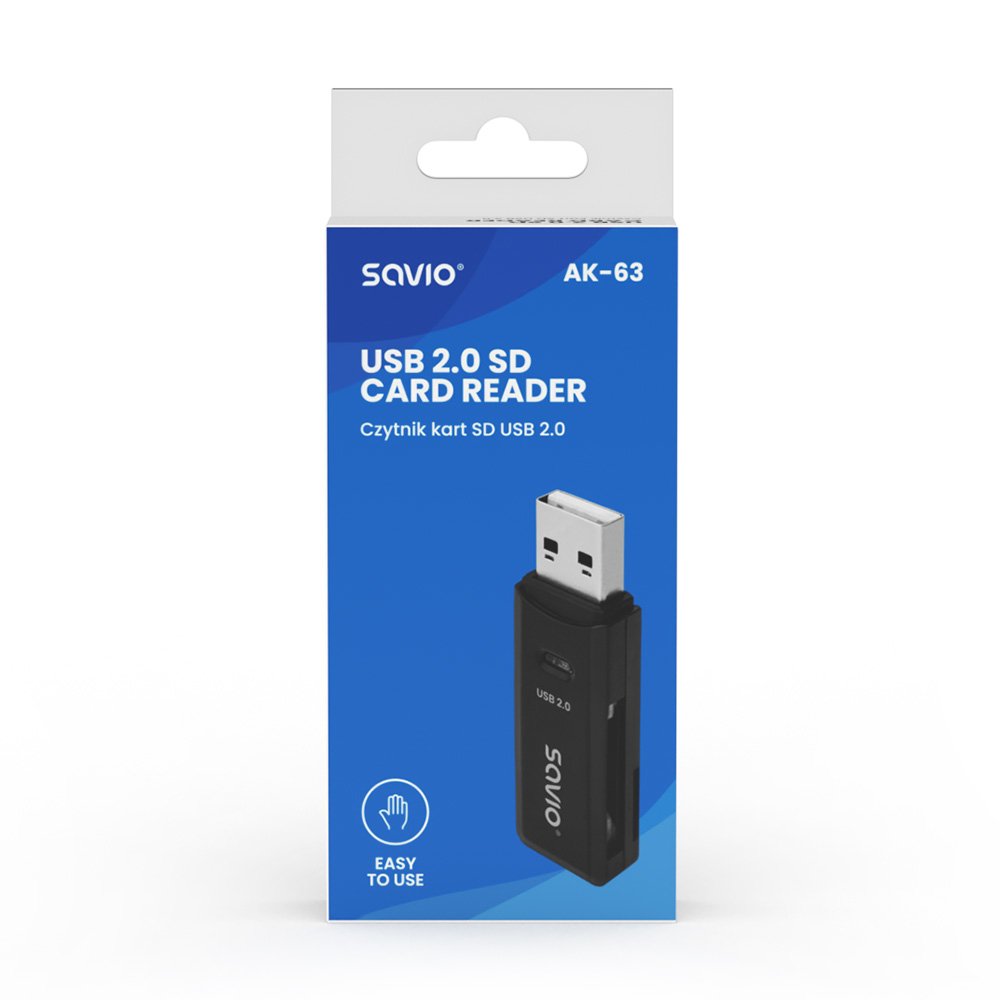 Savio Lector De Tarjetas Sd, Usb 2.0, Ak-63