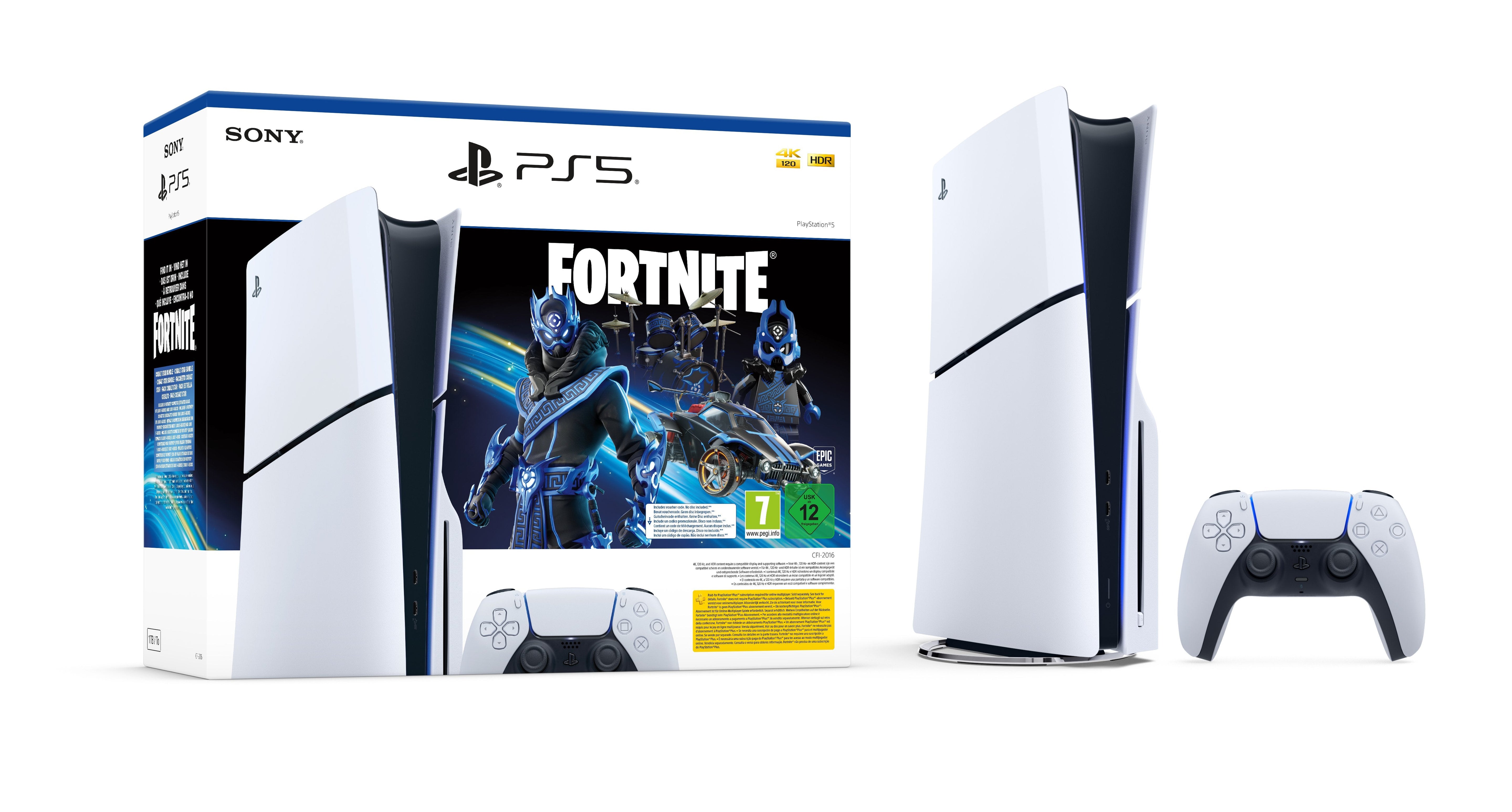 Sony Ps5 Consola Playstation 5 Slim Chasis D 825gb + Fortnite Cobalt Star