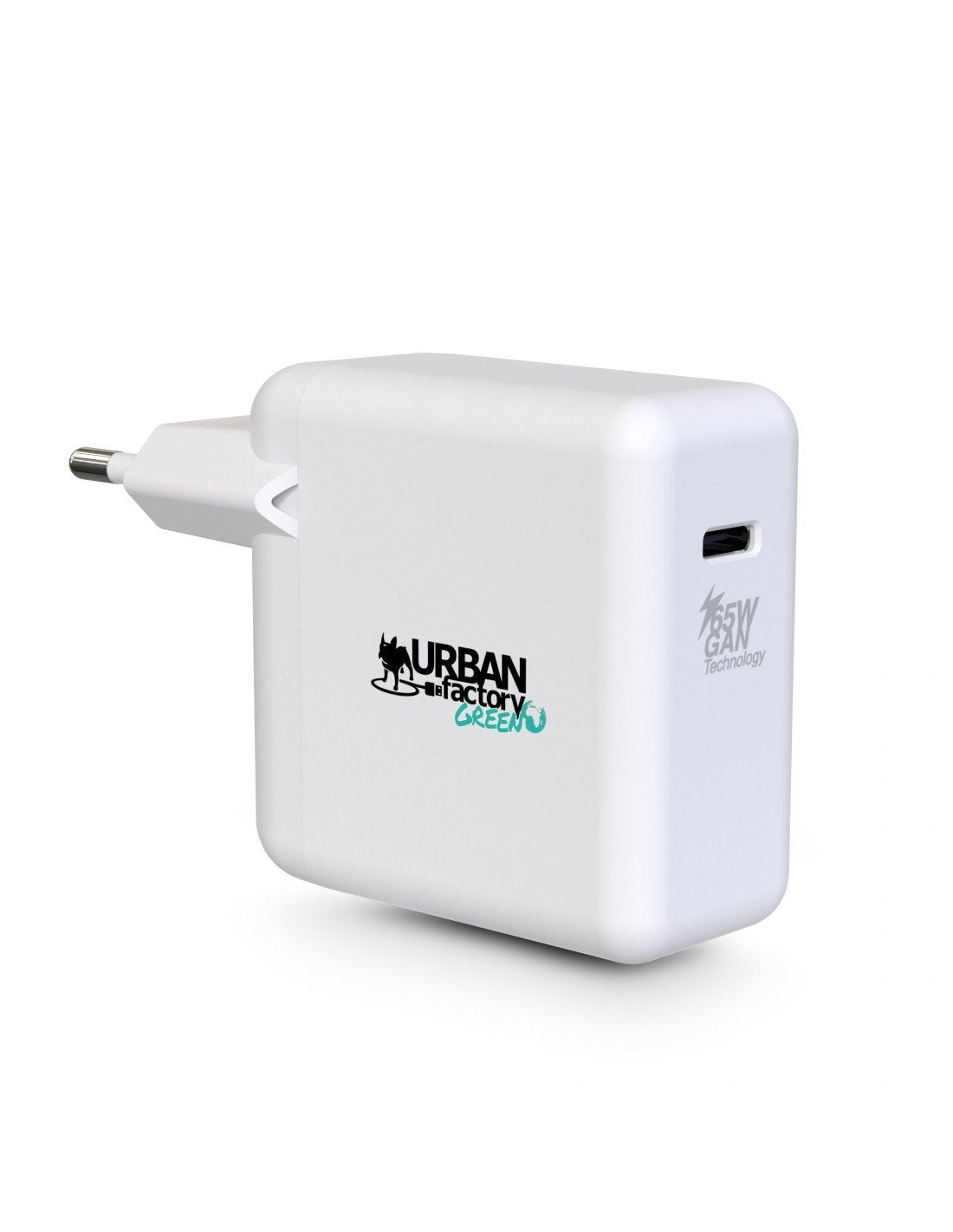 Urban Factory Cyclee Cargador Usb-C 65w Y Cable Char 2 Metros - Ecodesign Plastic