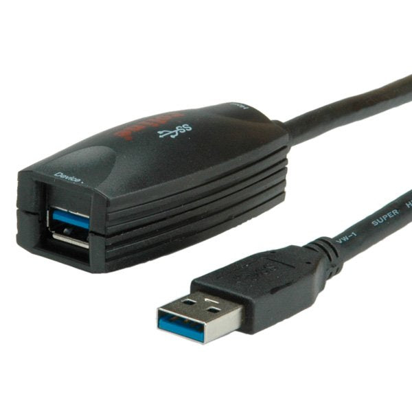 Roline Usb 3.2 Gen 1 Aktives Repeater Cable Schwarz 5m