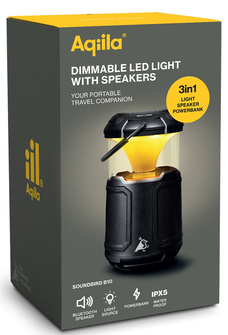 Aqiila Soundbird B10 3-In-1 Lampe Lautsprecher U Powerbank
