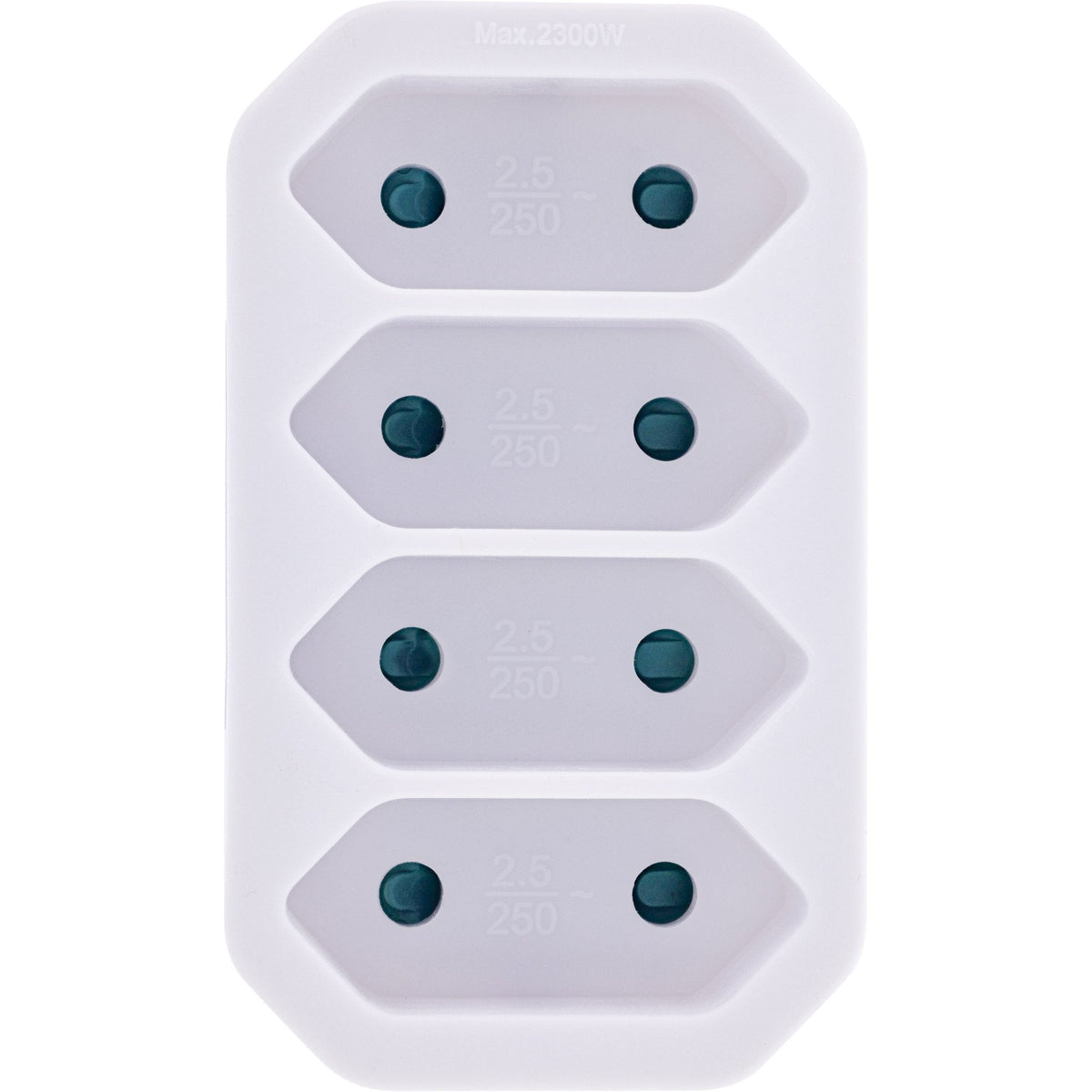 Inline® Power Adapter, Earthing Contact Plug A 4x Euro Socket, White