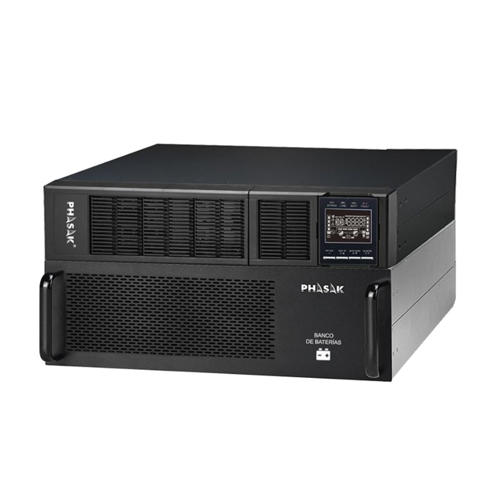Phasak Sai Ph 9330 Online 10kva/8000w Formato Rack Bornes Lcd Usb+Rs232+Rj45 Baterias 20x 9ah