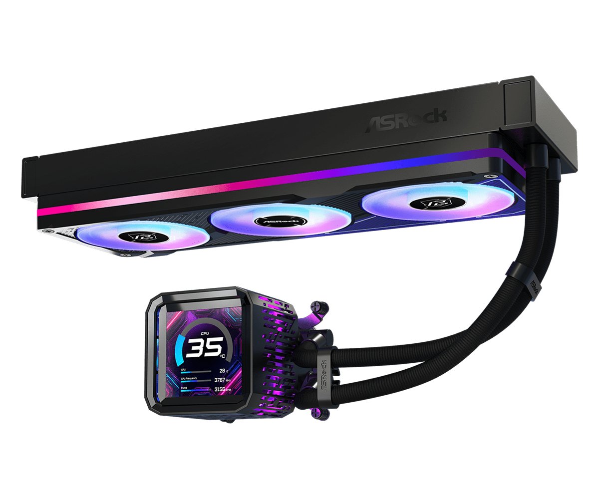 Refrigerador Liquido Cpu Asrock Phantom Gaming 360 Lcd Black