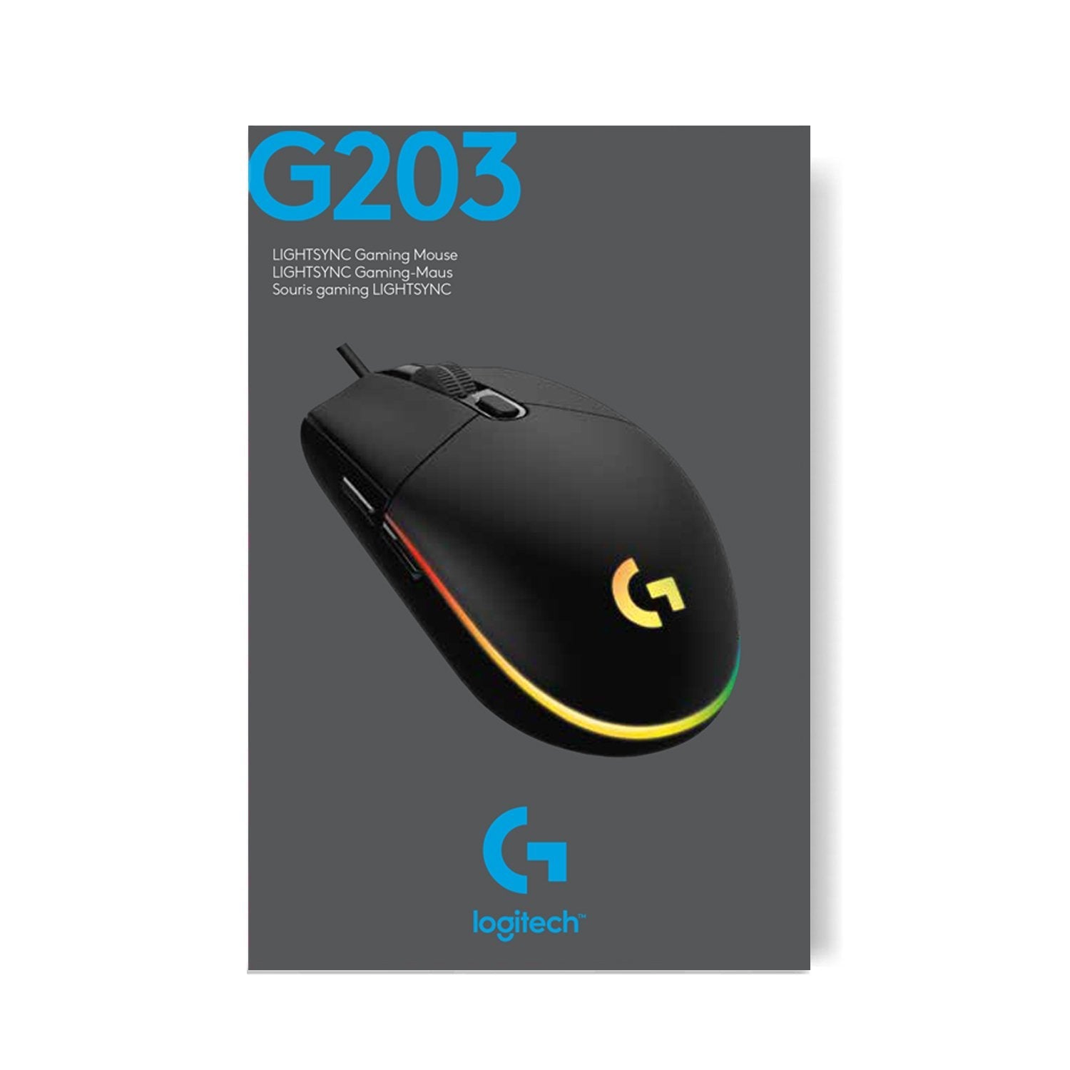Logitech G G203 Lightsync Ratón Gaming Blanco 8000 Dpi Usb 910-005797
