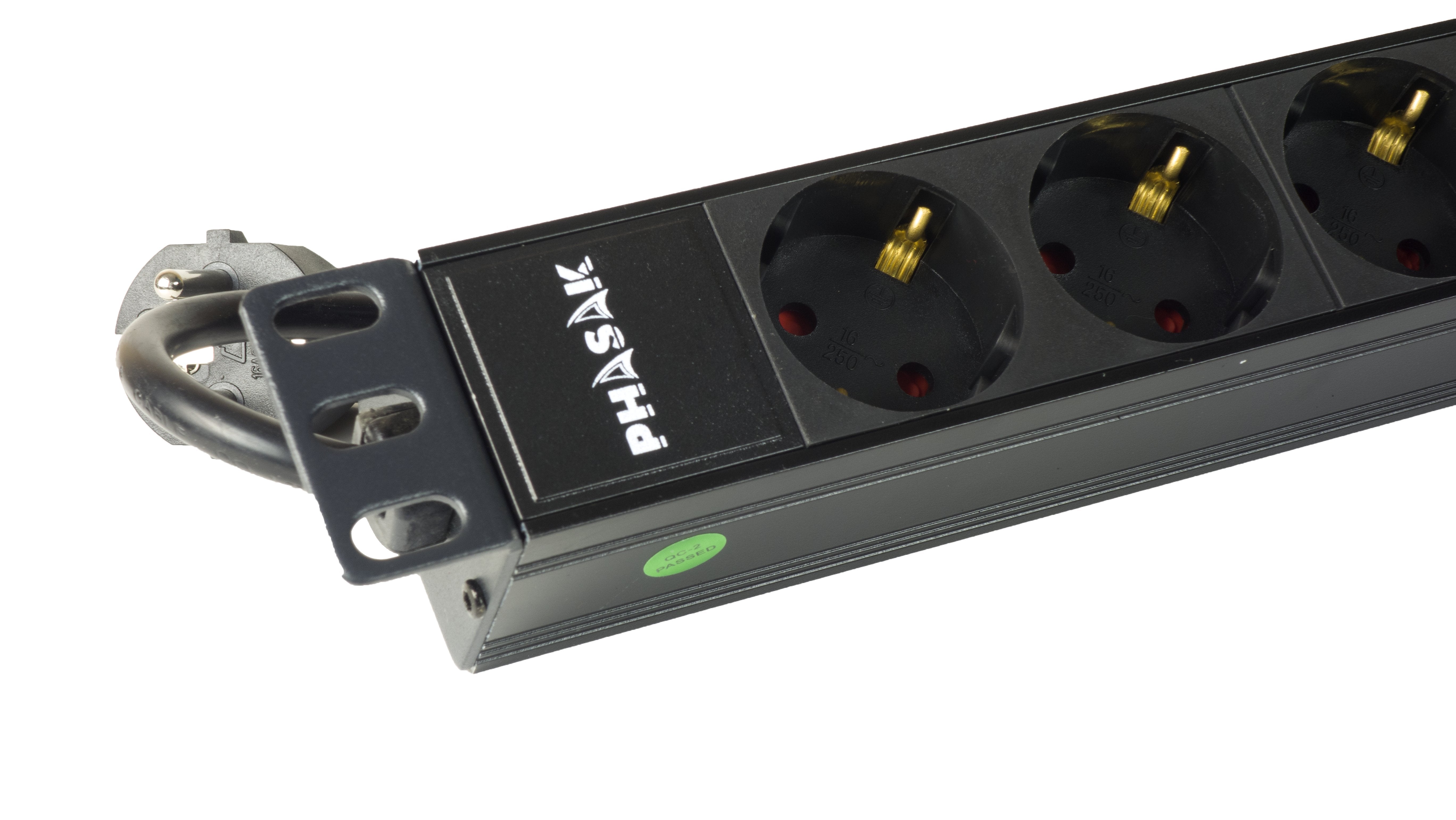 Regleta Phasak Bns 3518 8 Tomas De Corriente Negro