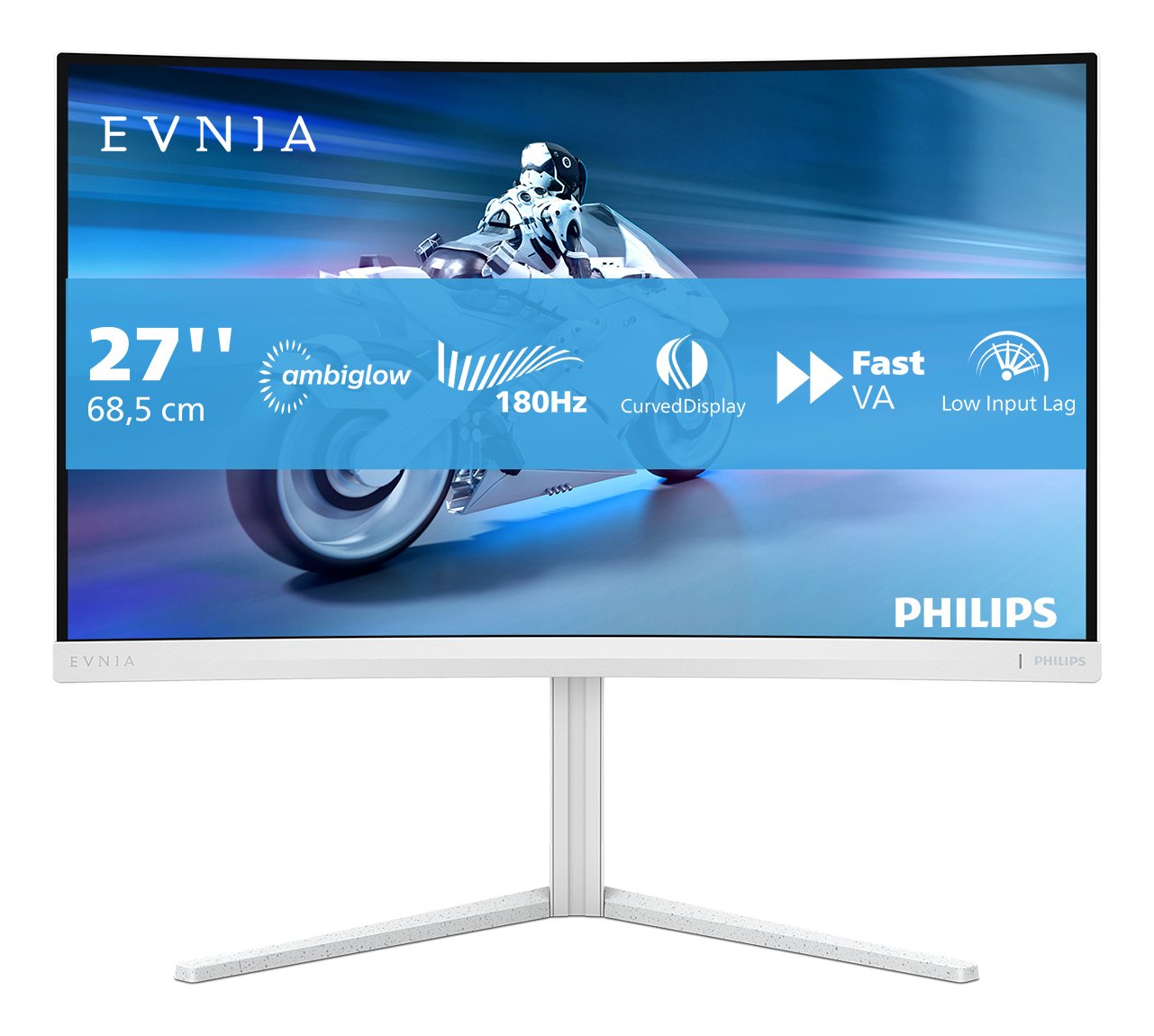 Monitor Philips 68,5cm 27,0" 27m2c5201l 16:09 2xhdmi+Dp Curved Wh.