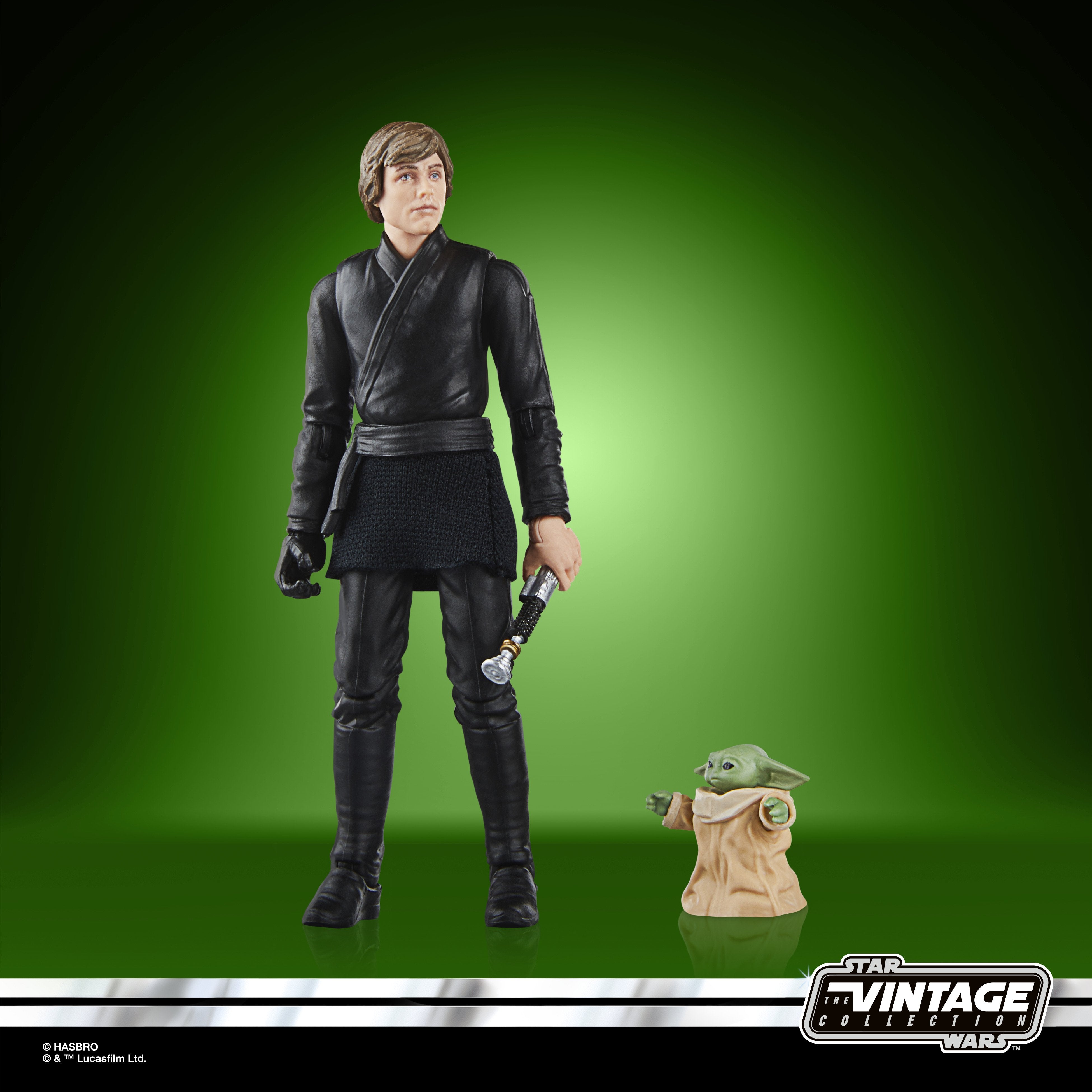 Figuras Luke Skywalker & Grogu El Libro De Boba Fett Star Wars 9,5cm