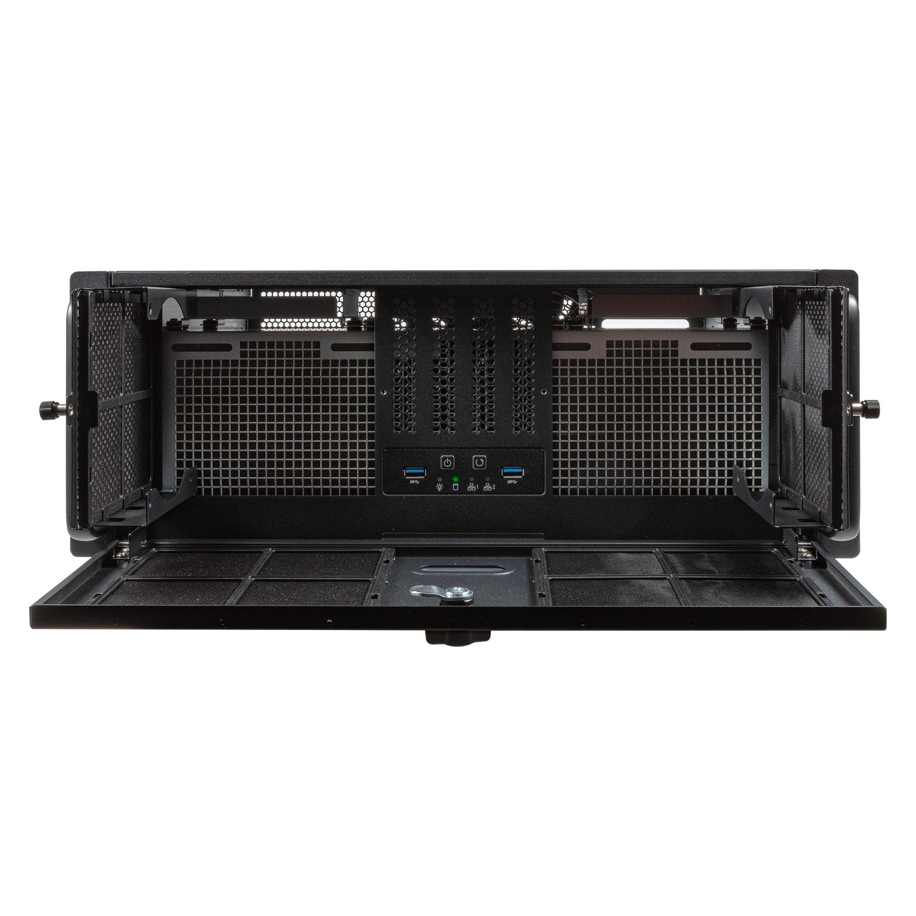 Unykach Uk4339h Caja Rack 4u 19" - Tamaños De Disco Soportados 3.5", 2.5" - Filtro Antipolvo - Usb-A 3.0, Usb-C - Color