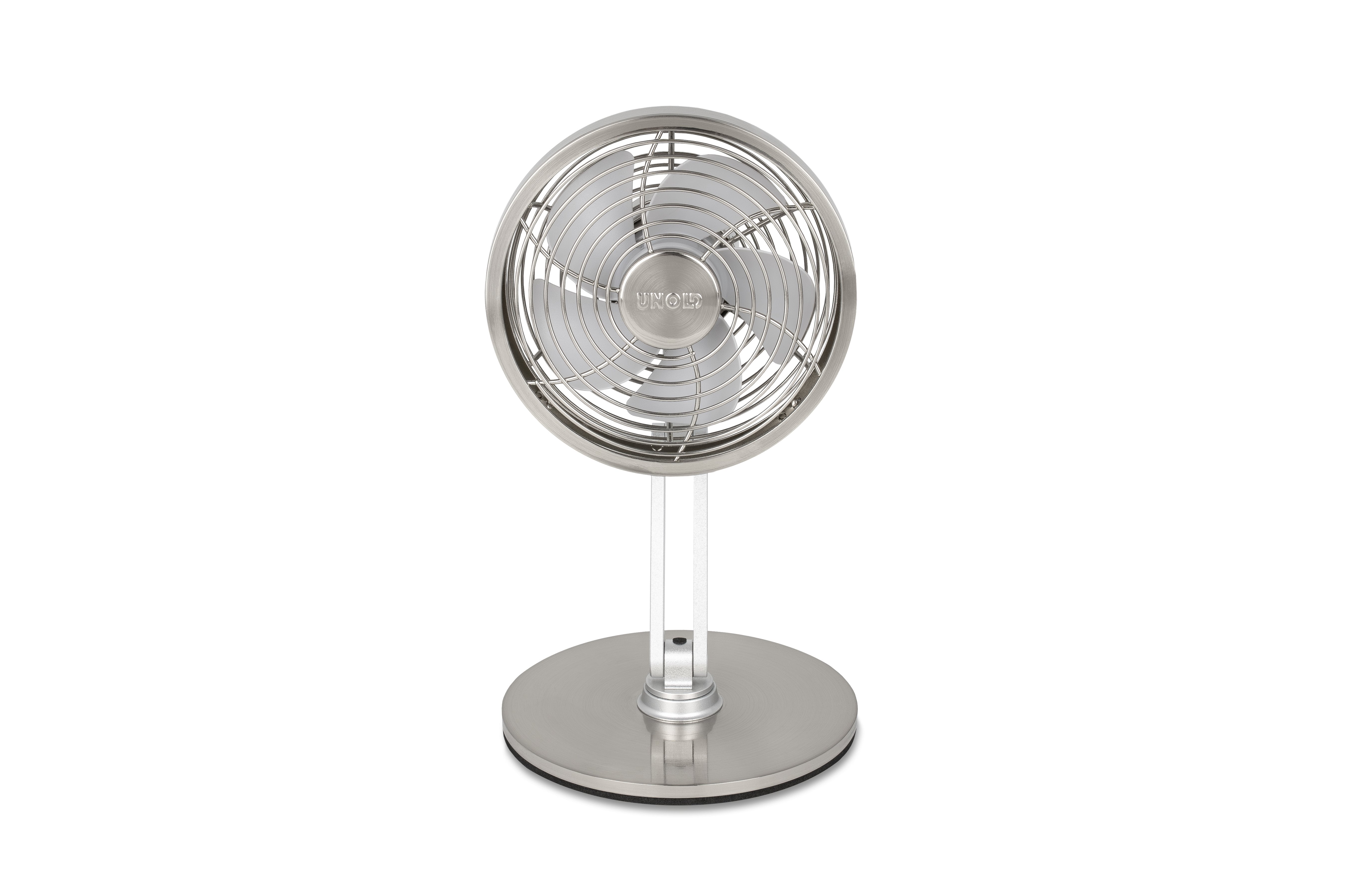 EAN 4011689867057 - Unold 86705 Akku-Tischventilator STEEL FLEX Cromo 14 cm imagen 2