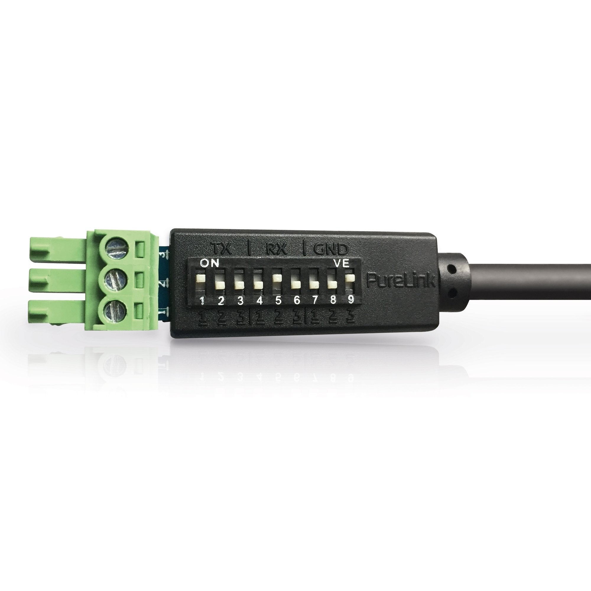 Purelink Puretools - Rs232 Cable - 9 Pin D-Typ/3 Pin Phoenix+Dip Switch, 1,5m