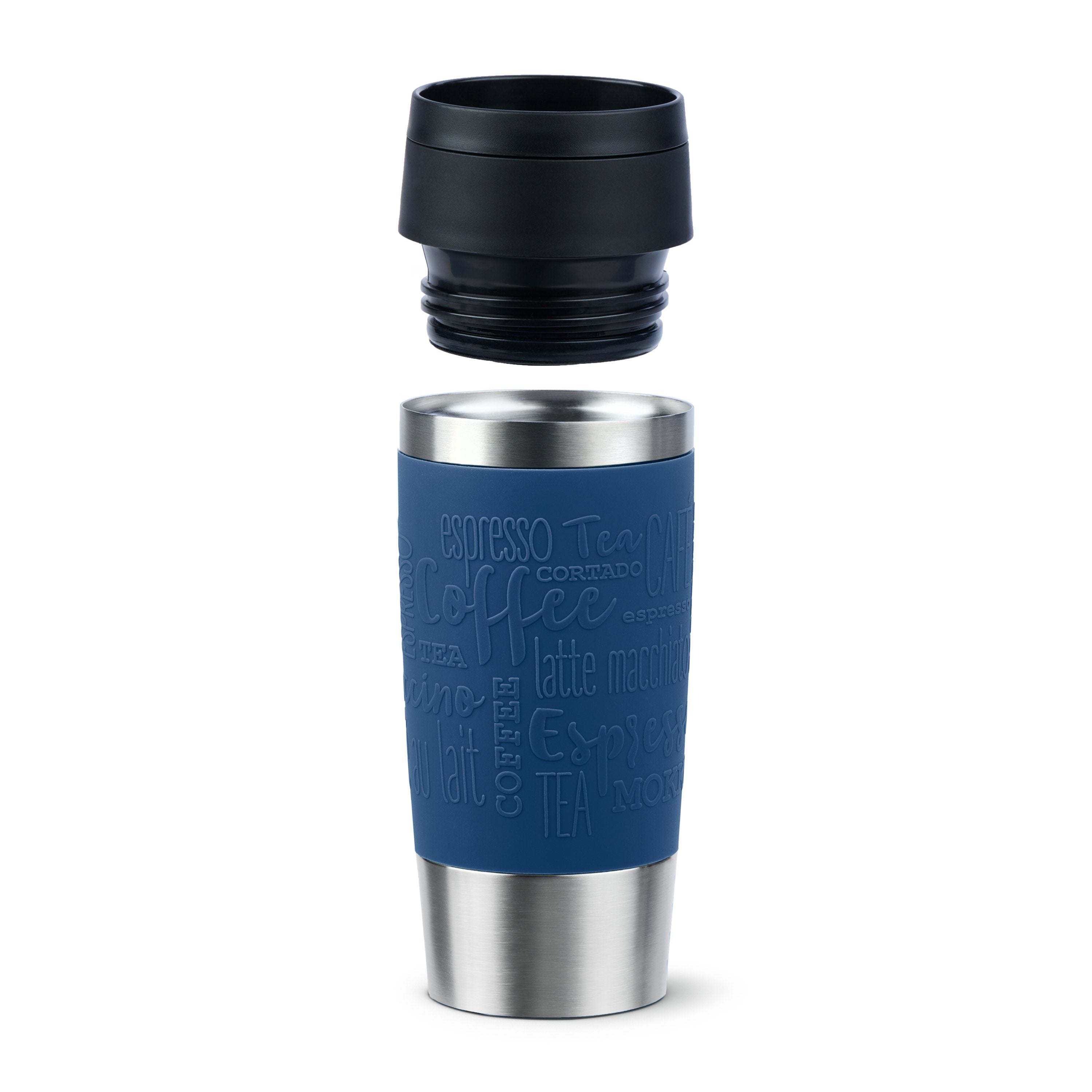 Taza Térmica  Emsa Travel Mug  Clásica Azul Oscuro/Acero Inoxidable, 0,36 Litros N2020300