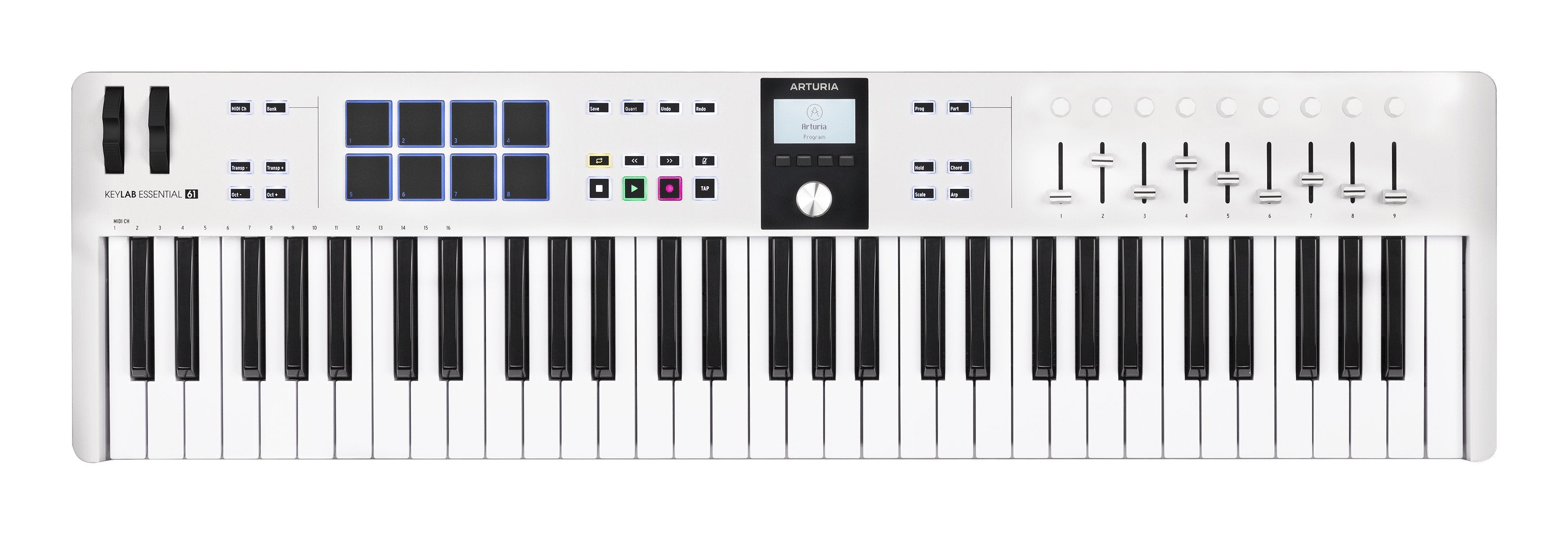 Arturia 231631 Keylab Mk3 61 Blanco Midi Keyboard