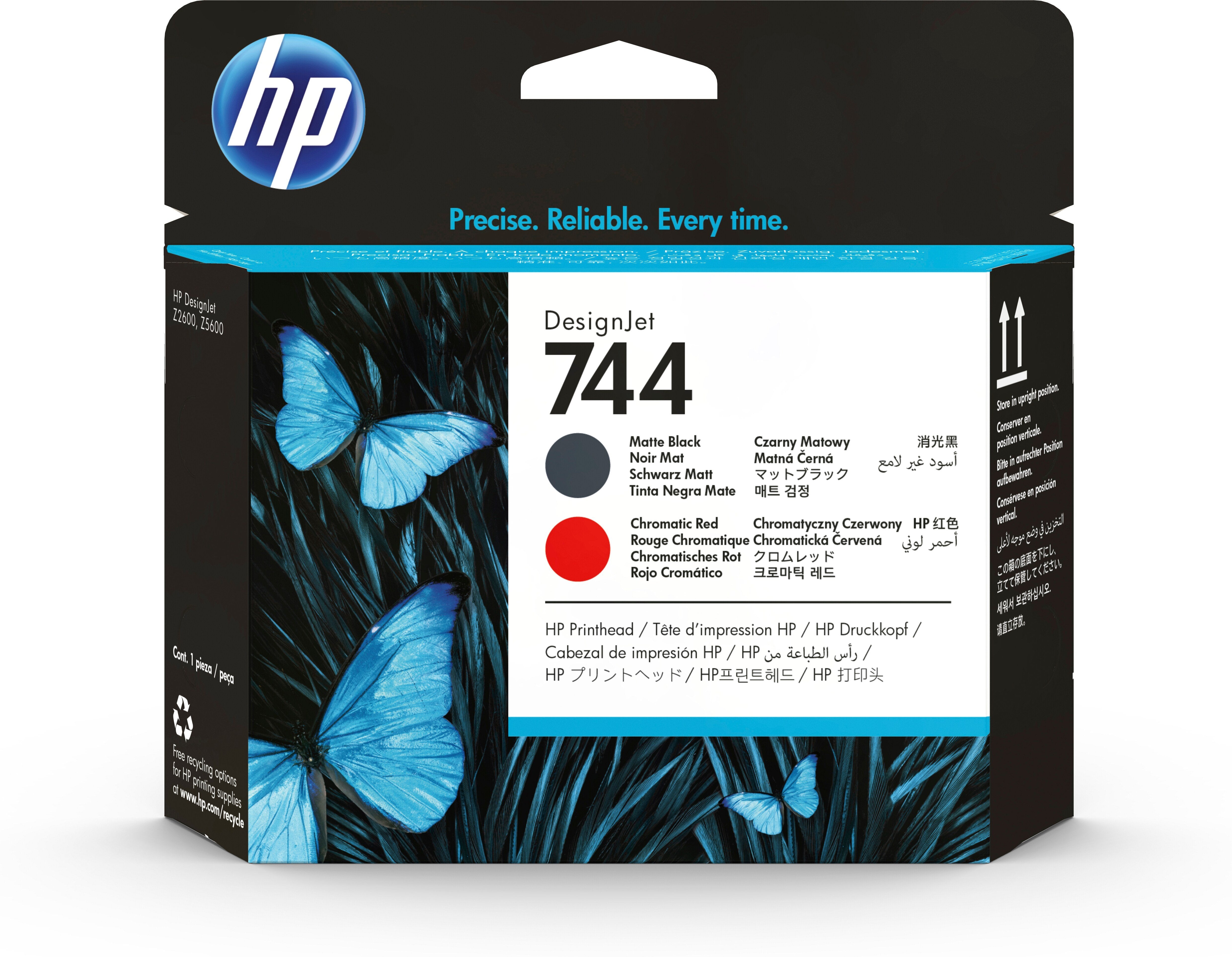 EAN 0725184104510 - HP 744 Matte Black/Chromatic Red DesignJet Printhead cabeza de impresora Inyección de tinta térmica imagen 1