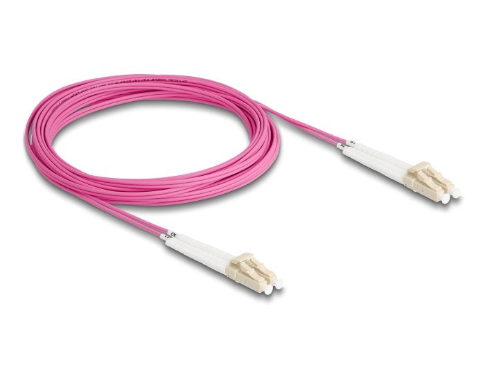 Delock Lwl Cable Lc Duplex A Lc Duplex Multimode Om4 Winkelbar 5 M
