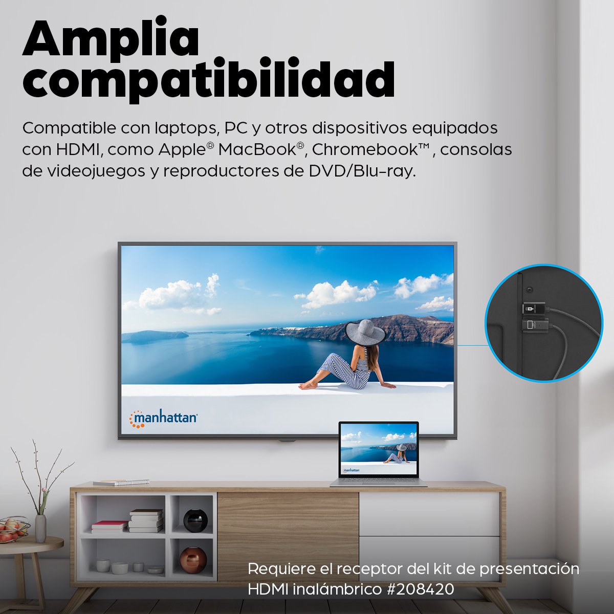 EAN 0766623208444 - Manhattan 208444 extensor audio/video Transmisor de señales AV imagen 9