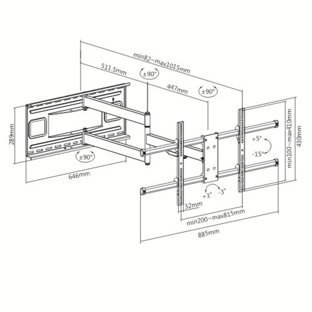 EAN 8059018362169 - Techly ICA-PLB 490 soporte para TV 2,03 m (80") Negro imagen 3