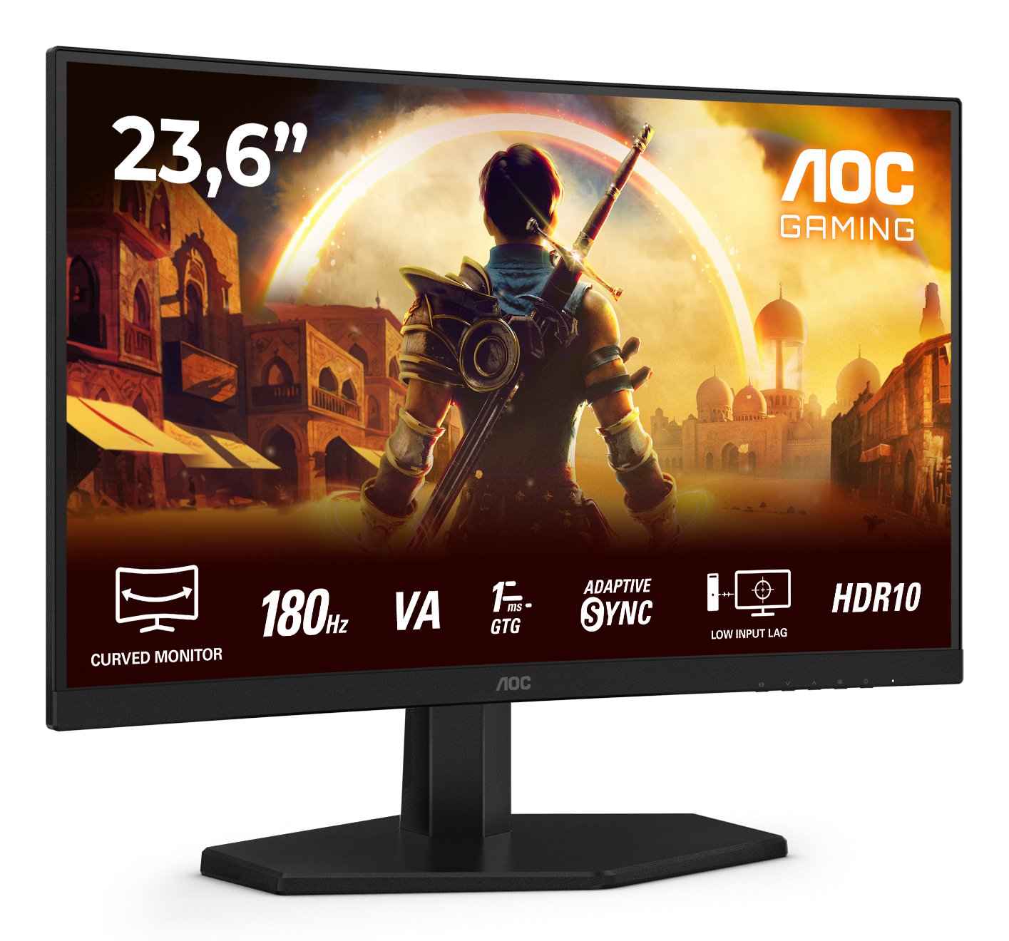 EAN 4038986142625 - AOC G4 C24G42E pantalla para PC 59,9 cm (23.6") 1920 x 1080 Pixeles Full HD LED Negro, Rojo imagen 2