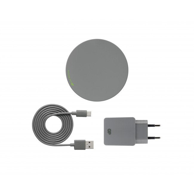 Cargador Inalambrico Gp Qp1a 15w Gris Usb-C 165qp1agrey