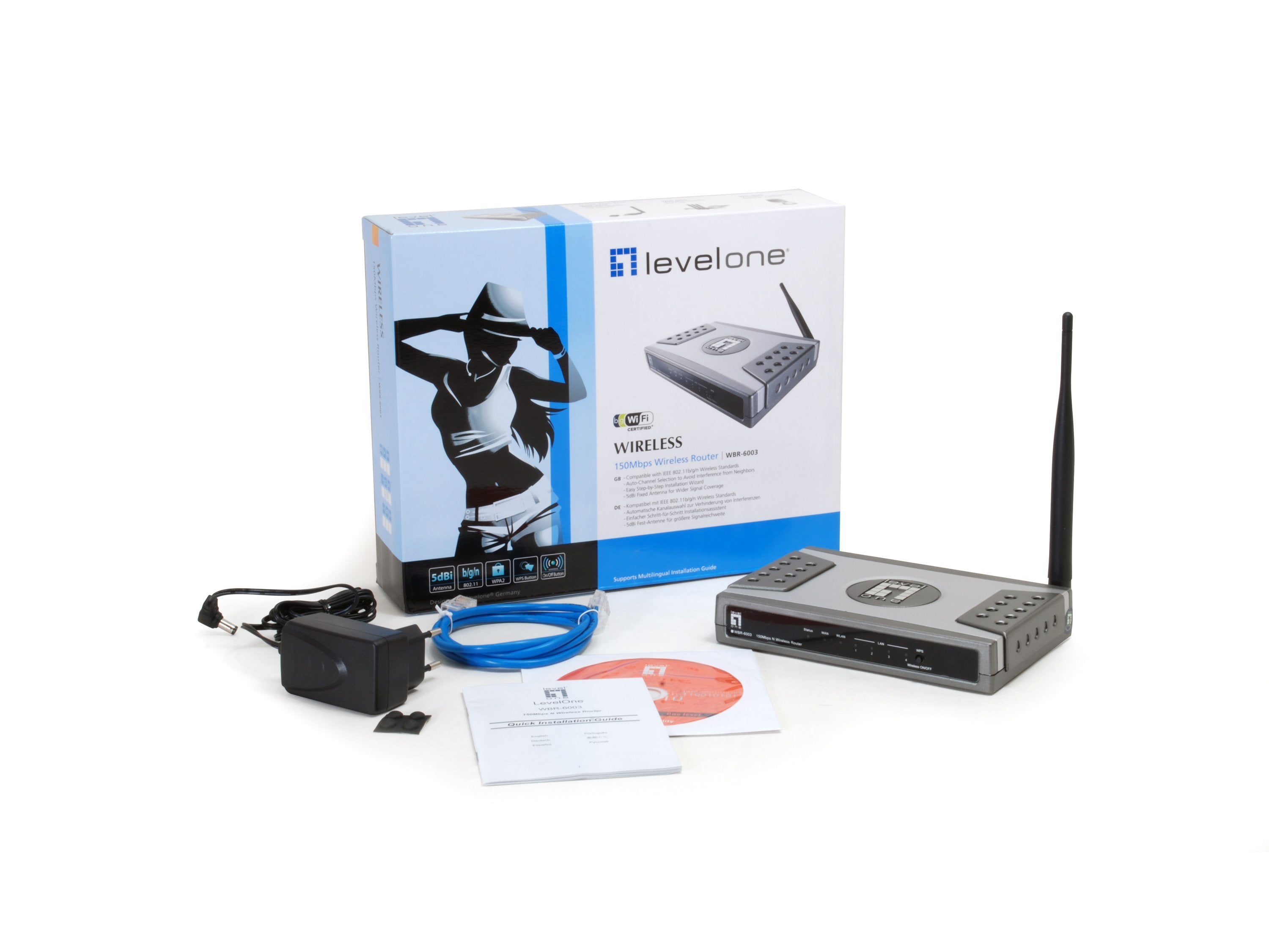 Level One Wifi-Ap 150mb Router 4ptos 10/100