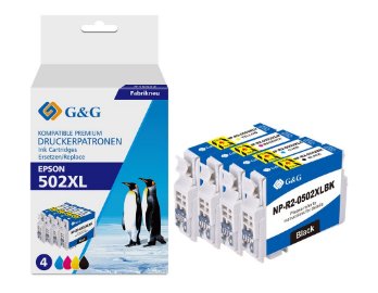 G&G Xl Druckerpatrone 4er Set Para Epson 502xl Compatible