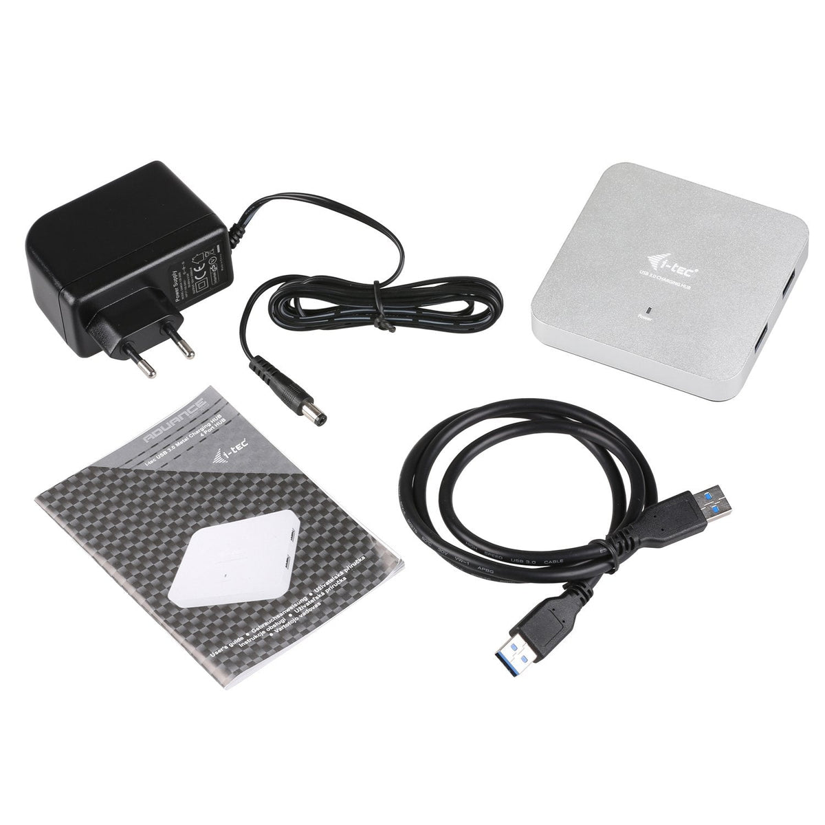 I-Tec Usb 3.0 Metal Charging Hub [4 Ports, Con Adaptador De Corriente]