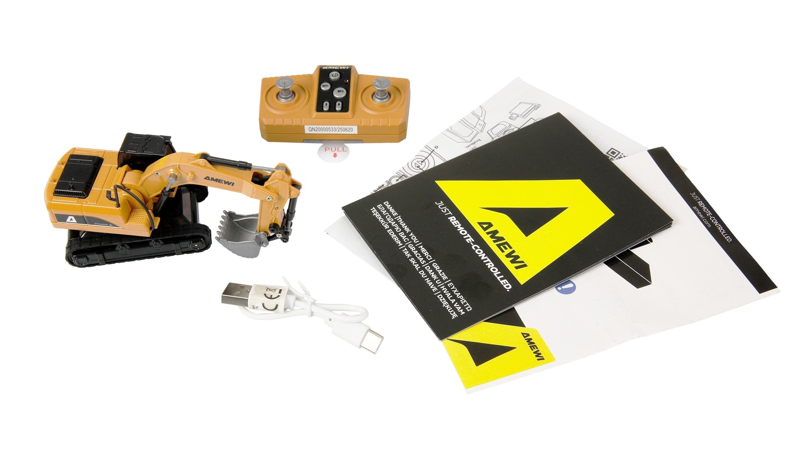 Amewi Mini-Bagger Aus Metall 8-Kanal 1:64 Rtr 6+