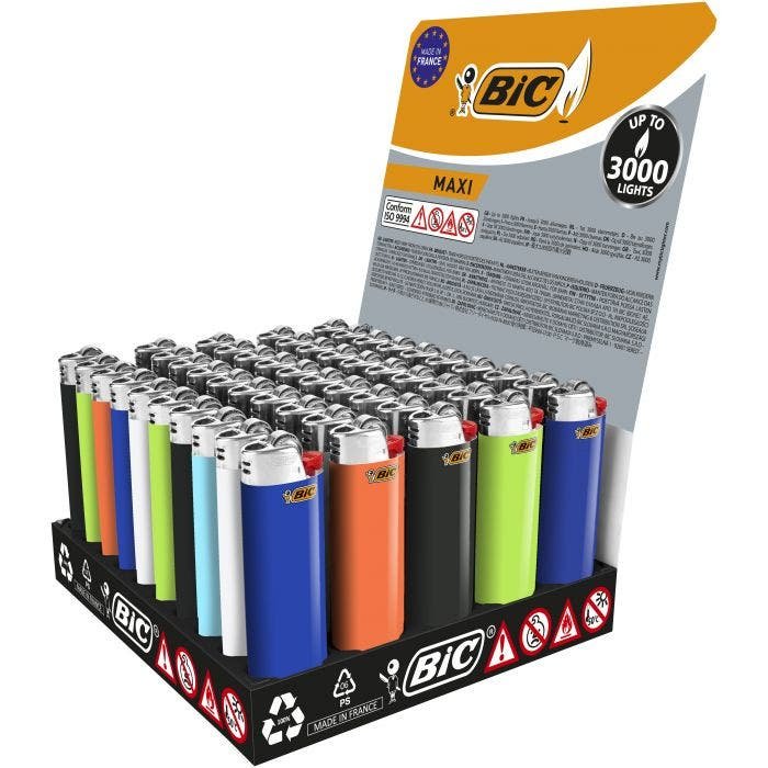 Encendedor Maxi J26 Colores Surtidos Expositor 50 Uds