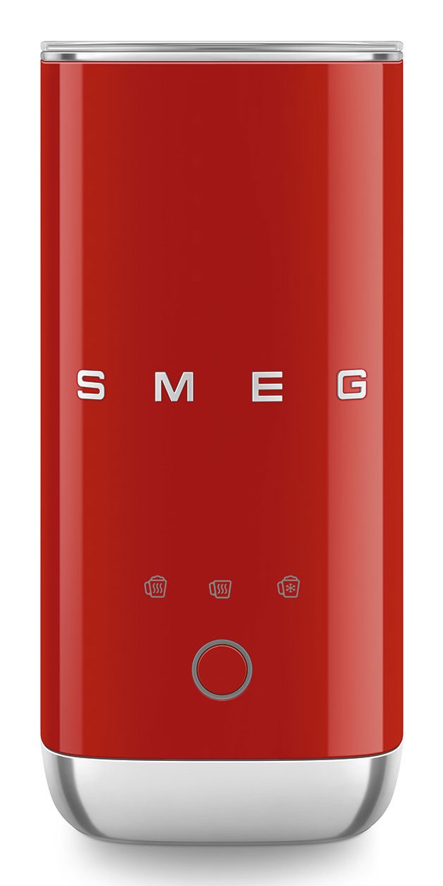 Smeg Milchaufschäumer Mff02rdeu, 3 Funktionen, Antihaft, 500w, Rojo