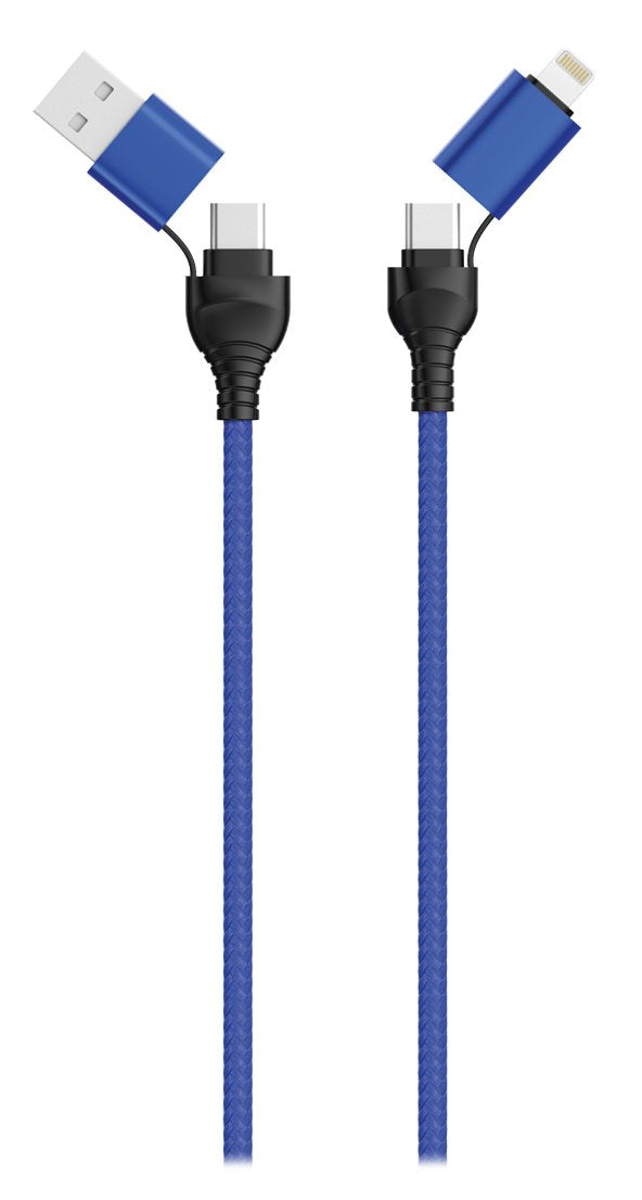 EAN 4010425973687 - 2GO 797368 cable USB 1,2 m USB A/USB C USB C/Lightning Negro, Azul imagen 1