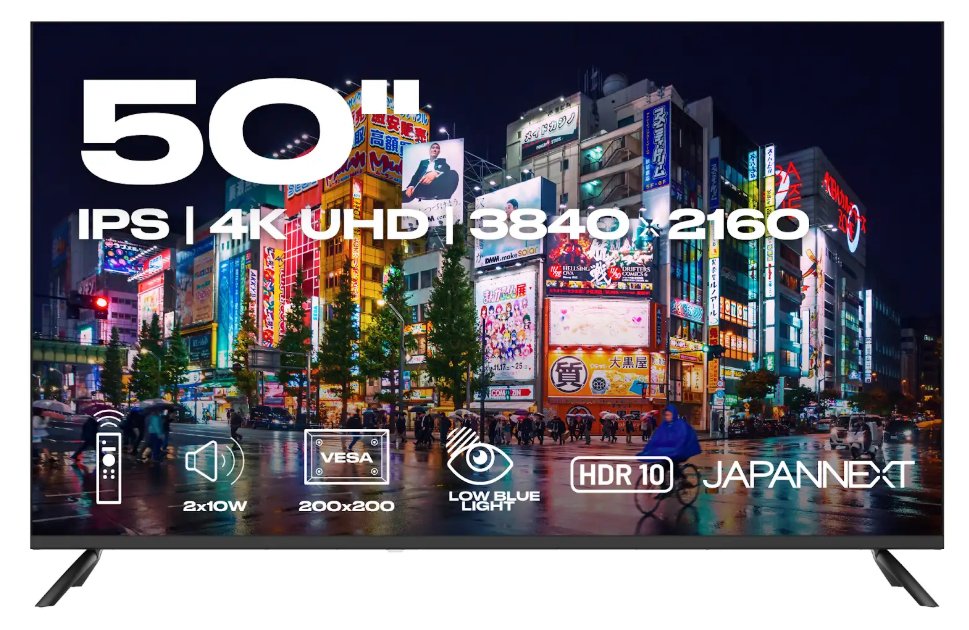 Monitor  Japannext Jn-Ips500uhd60f 50" 3840 X 2160 Pixeles 4k Ultra Hd Negro