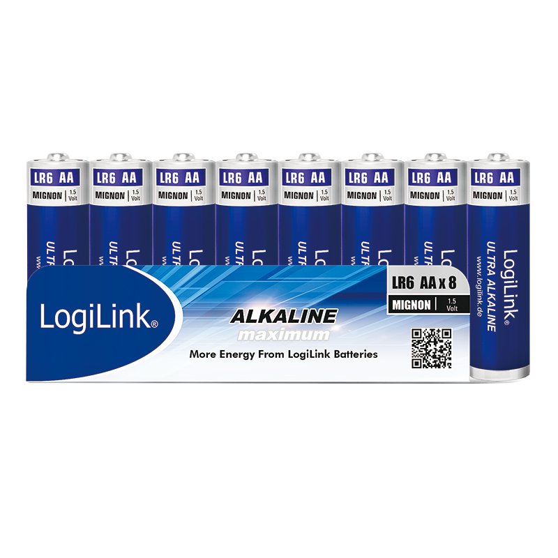 Logilink Lr6f8 - Ultra Power Aa Alkaline Batteries. Lr6. Mignon. 1.5v. 8pcs