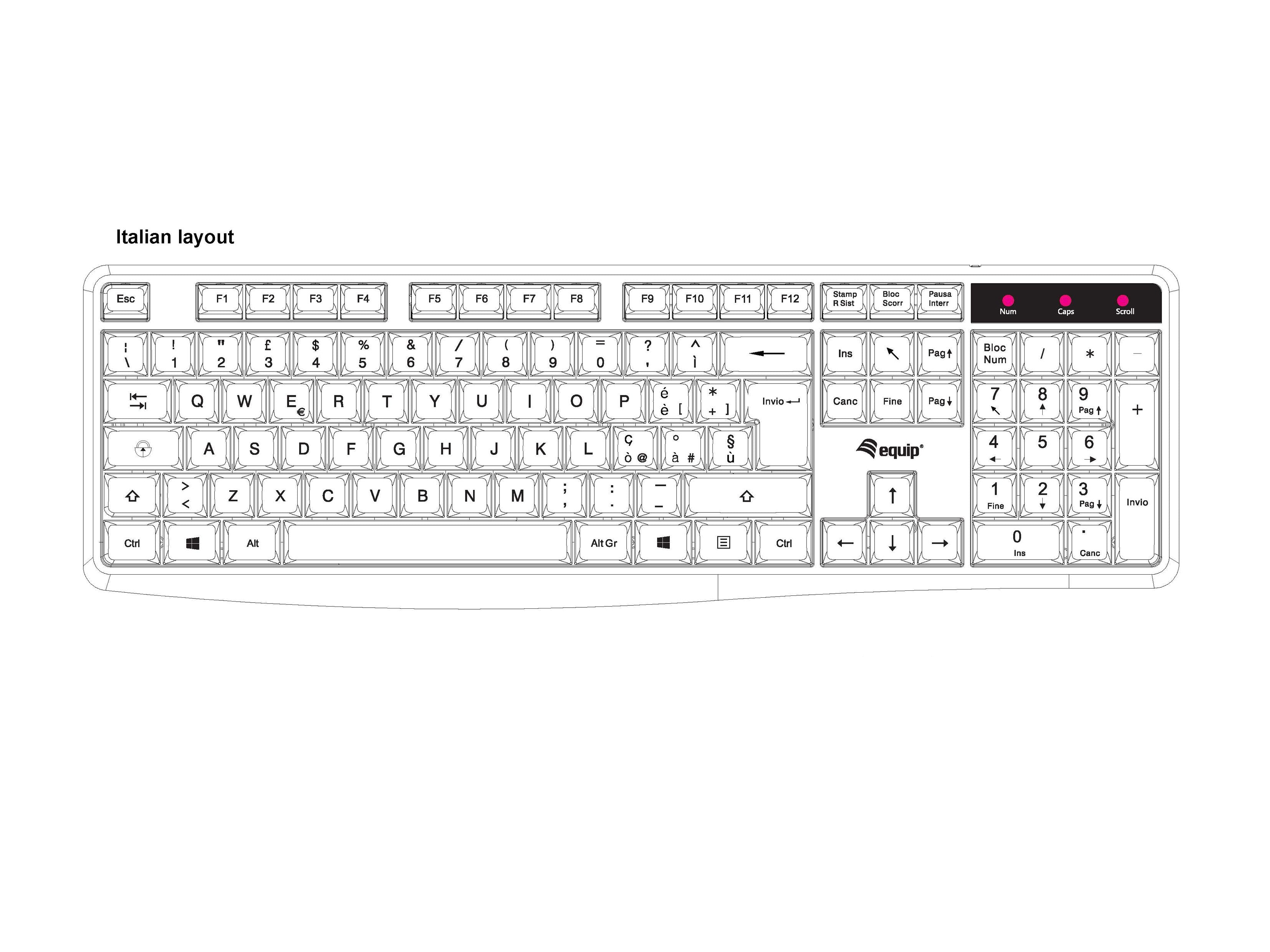 Teclado Usb Equip Life 105 Teclas Italiano 245213
