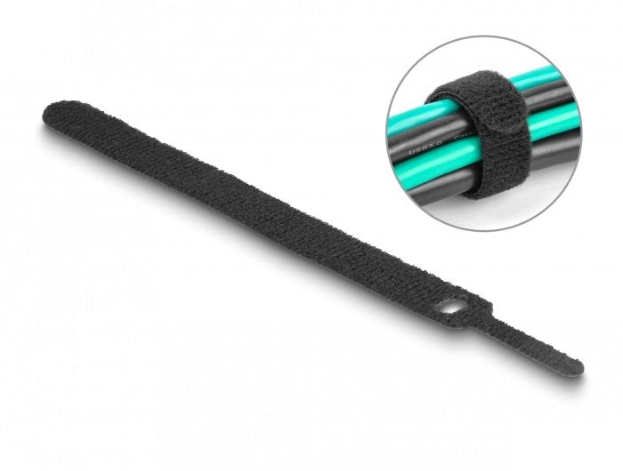 Delock 19010 Brida Para Cable Con Gancho Y Lazo La 150 X An 12 Mm Negro 10 Piezas