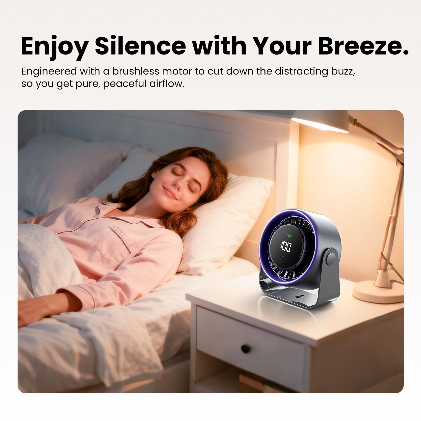 Ventilador De Sobremesa Vention Pbjh0 10w 7 Aspas 3 Velocidades