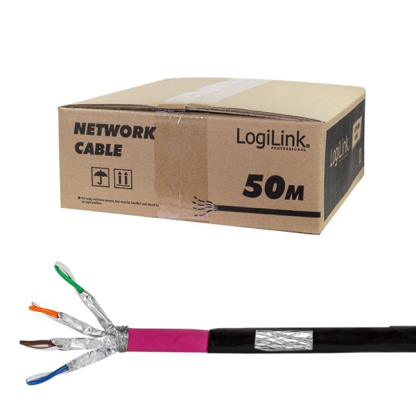 Logilink Erdverlegecable S/Ftp Cat7 Awg23 1000mhz Negro  50m