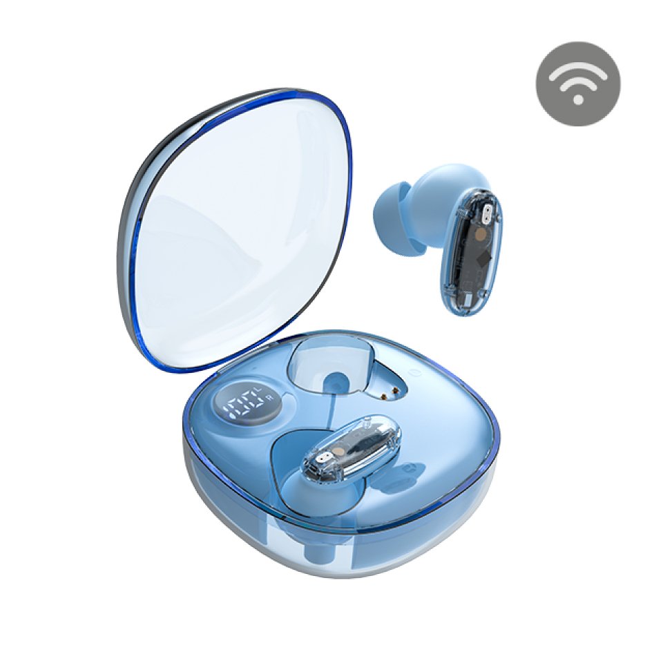Auriculares Bluetooth Mars Gaming Mhib2 Con Estuche De Carga Autonomía 7h Azules