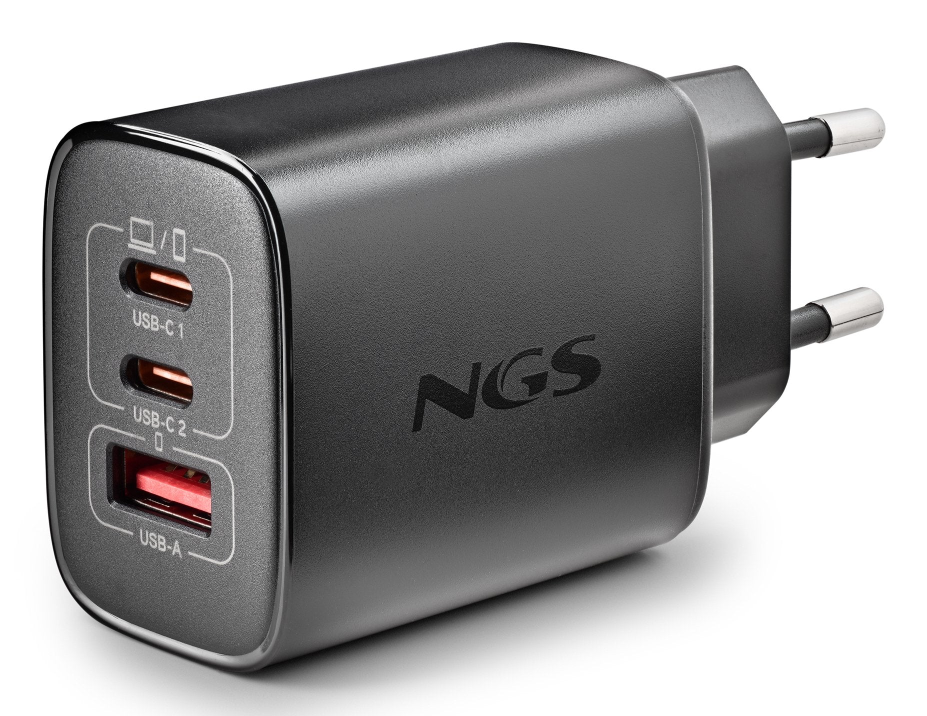 Cargador De Pared Gan Ngs Era 65w 2xusb Tipo-C 1xusb 65w