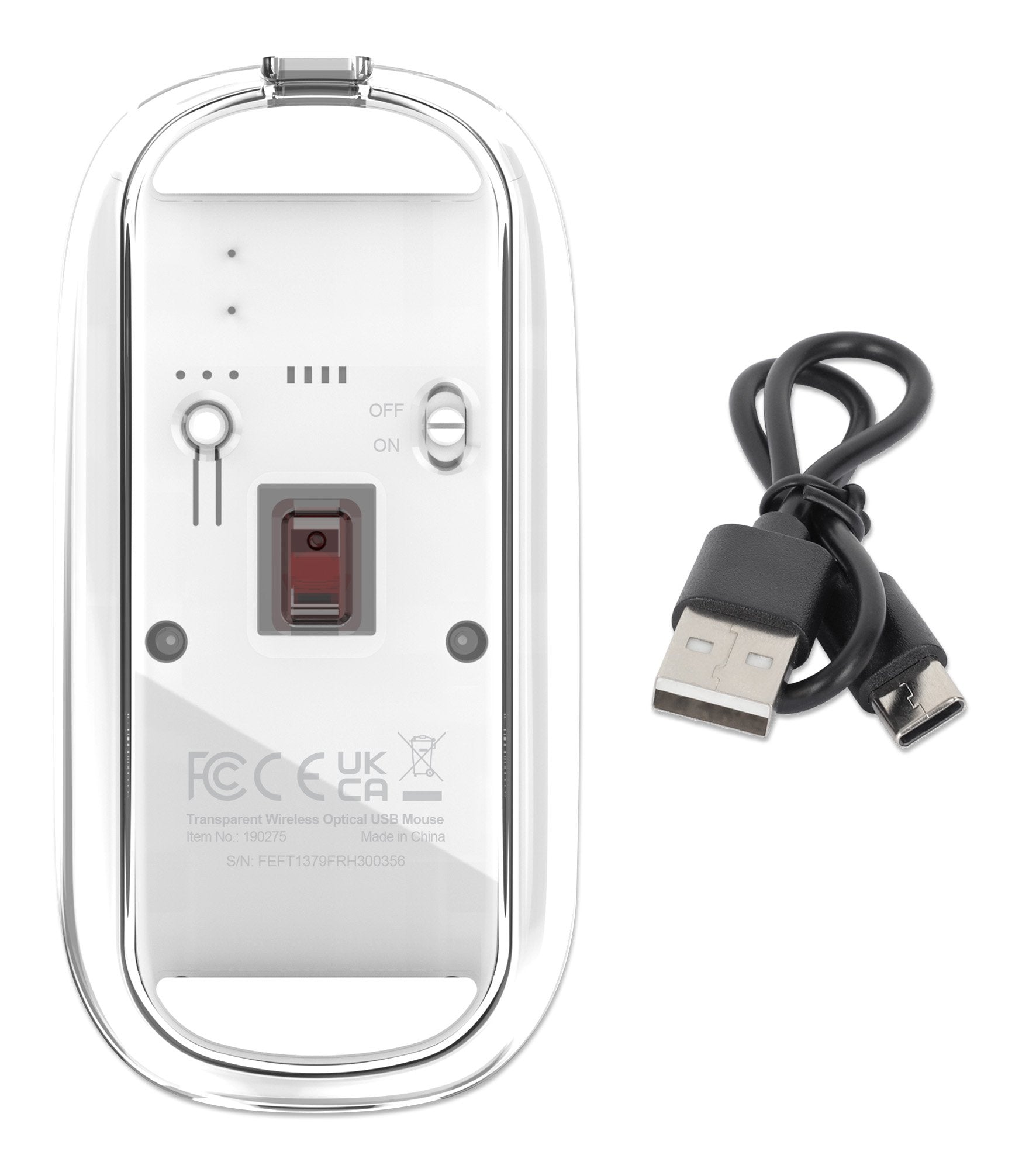 Ratón Manhattan 190275  Universal Ambidextro Rf Inalámbrico Óptico 1600 Dpi