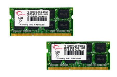 EAN 4711148594837 - G.Skill 8GB DDR3-1333 SQ módulo de memoria 2 x 4 GB 204-pin SO-DIMM imagen 1
